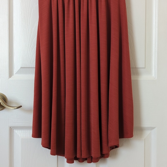 Maeve by Anthropologie Nora Textured Sleeveless Faux Wrap A-line Dress Rust XS - Picture 7 of 15